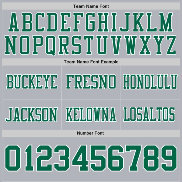 Custom Gray Kelly Green-White Authentic Football Jersey