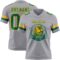 Gray1143-1 Custom Gray Kelly Green-Gold Authentic Football Jersey