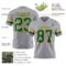 Gray1143-2 Custom Gray Kelly Green-Gold Authentic Football Jersey