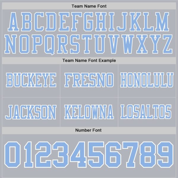 Custom Gray Light Blue-White Authentic Football Jersey