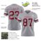 Gray1147-2 Custom Gray Crimson-White Authentic Football Jersey