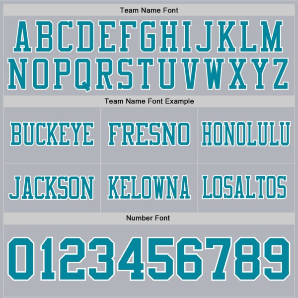 Custom Gray Teal-White Authentic Football Jersey