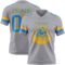 Gray1154-1 Custom Gray Powder Blue-Gold Authentic Football Jersey
