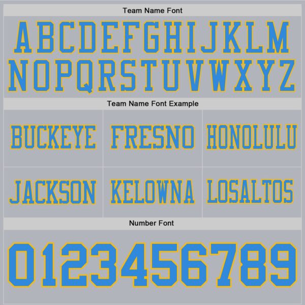 Custom Gray Powder Blue-Gold Authentic Football Jersey