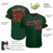 Custom Green Red-Black Authentic Baseball Jersey