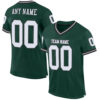Custom Green White-Gray Mesh Authentic Throwback Football Jersey