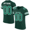 Custom Green Kelly Green-White Mesh Authentic Football Jersey