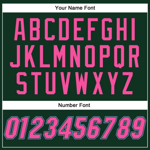 Custom Green Pink-Light Blue Authentic Baseball Jersey