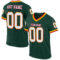 Custom Green White-Red Mesh Authentic Throwback Football Jersey