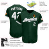 Custom Green White-Gray Authentic Baseball Jersey