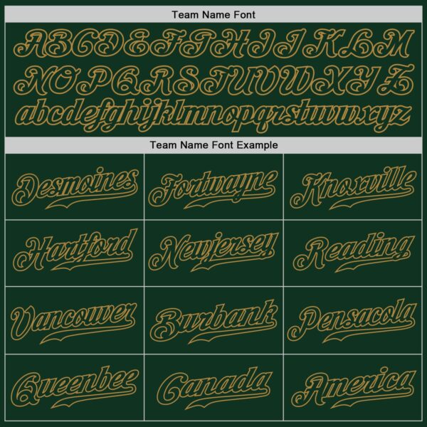 Custom Green Green-Old Gold Authentic Baseball Jersey