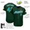 Custom Green Teal-White Authentic Baseball Jersey