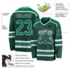 Custom Green Kelly Green-White Hockey Jersey