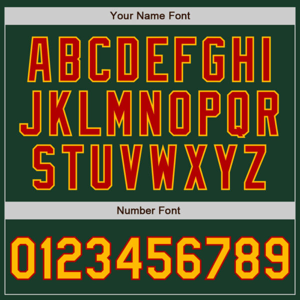 Custom Green Gold-Red Authentic Baseball Jersey