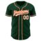 Custom Green White-Orange Authentic Baseball Jersey
