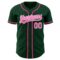 Custom Green Pink-White Authentic Baseball Jersey