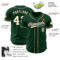 Custom Green City Cream-Black Authentic Baseball Jersey