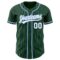 Custom Green White Pinstripe Light Blue Authentic Baseball Jersey