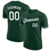 Custom Green White Performance T-Shirt