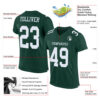 Custom Green White Mesh Authentic Football Jersey