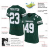 Custom Green White-Gray Mesh Authentic Football Jersey