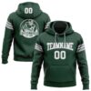 Green0253 Custom Stitched Green White-Gray Football Pullover Sweatshirt Hoodie