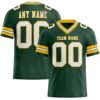 Custom Green White-Gold Authentic Football Jersey