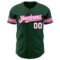 Custom Green White-Pink Authentic Baseball Jersey