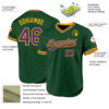 Custom Green Purple-Gold Authentic Throwback Baseball Jersey