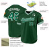 Custom Green Kelly Green-White Authentic Throwback Baseball Jersey