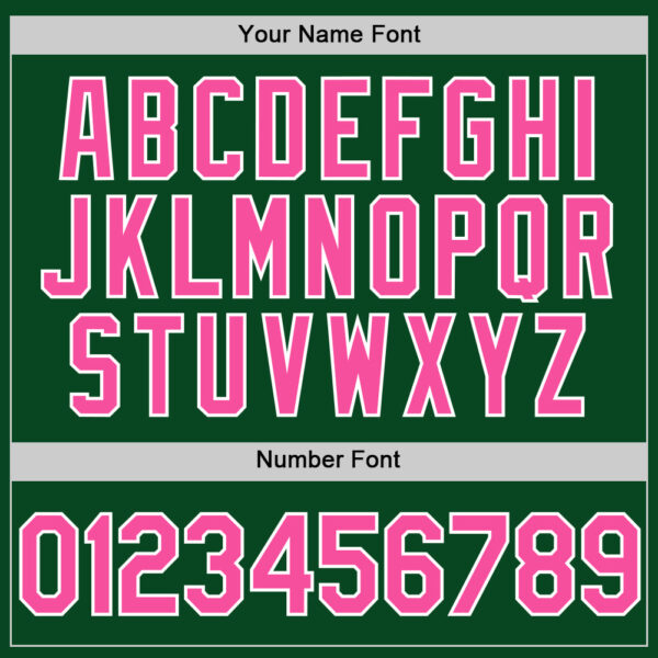 Custom Green Pink-White Authentic Throwback Baseball Jersey