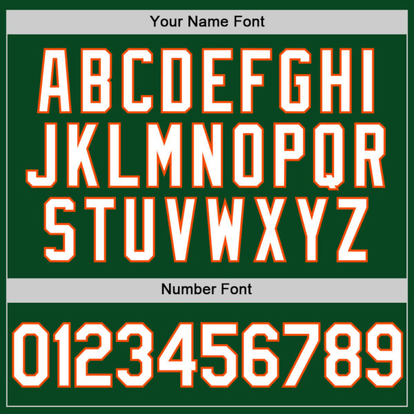 Custom Green White-Orange Authentic Throwback Baseball Jersey