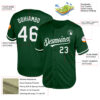Custom Green White Mesh Authentic Throwback Baseball Jersey