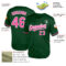Custom Green Pink-White Mesh Authentic Throwback Baseball Jersey