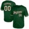 Custom Green Cream-Black Mesh Authentic Throwback Baseball Jersey