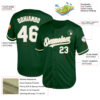 Custom Green White-Cream Mesh Authentic Throwback Baseball Jersey