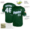 Custom Green White-Light Blue Mesh Authentic Throwback Baseball Jersey