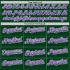 Custom Green Purple-White Mesh Authentic Throwback Baseball Jersey