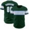 Custom Green White-Light Blue Authentic Baseball Jersey
