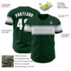 Custom Green White-Gray Authentic Baseball Jersey