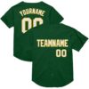 Custom Green White-Gold Mesh Authentic Throwback Baseball Jersey