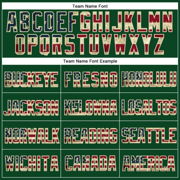 Custom Green Vintage USA Flag-Cream Mesh Authentic Throwback Baseball Jersey