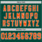 Green0326-3 Custom Green Orange-White Mesh Authentic Throwback Football Jersey