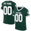 Custom Green White-Gray Mesh Authentic Throwback Football Jersey