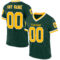 Green0329 Custom Green Gold-White Mesh Authentic Throwback Football Jersey