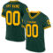 Green0332 Custom Green Gold-Black Mesh Authentic Throwback Football Jersey