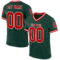 Green0334 Custom Green Red-White Mesh Authentic Throwback Football Jersey