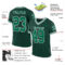 Green0335-1 Custom Green Kelly Green-White Mesh Authentic Throwback Football Jersey