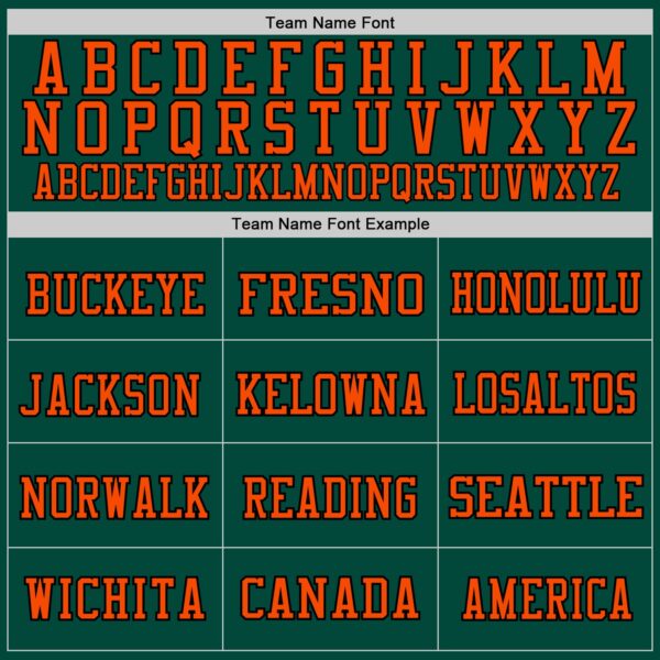 Custom Green Orange-Black Mesh Authentic Throwback Football Jersey