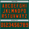 Green0367-3 Custom Green Orange-Black Mesh Authentic Throwback Football Jersey